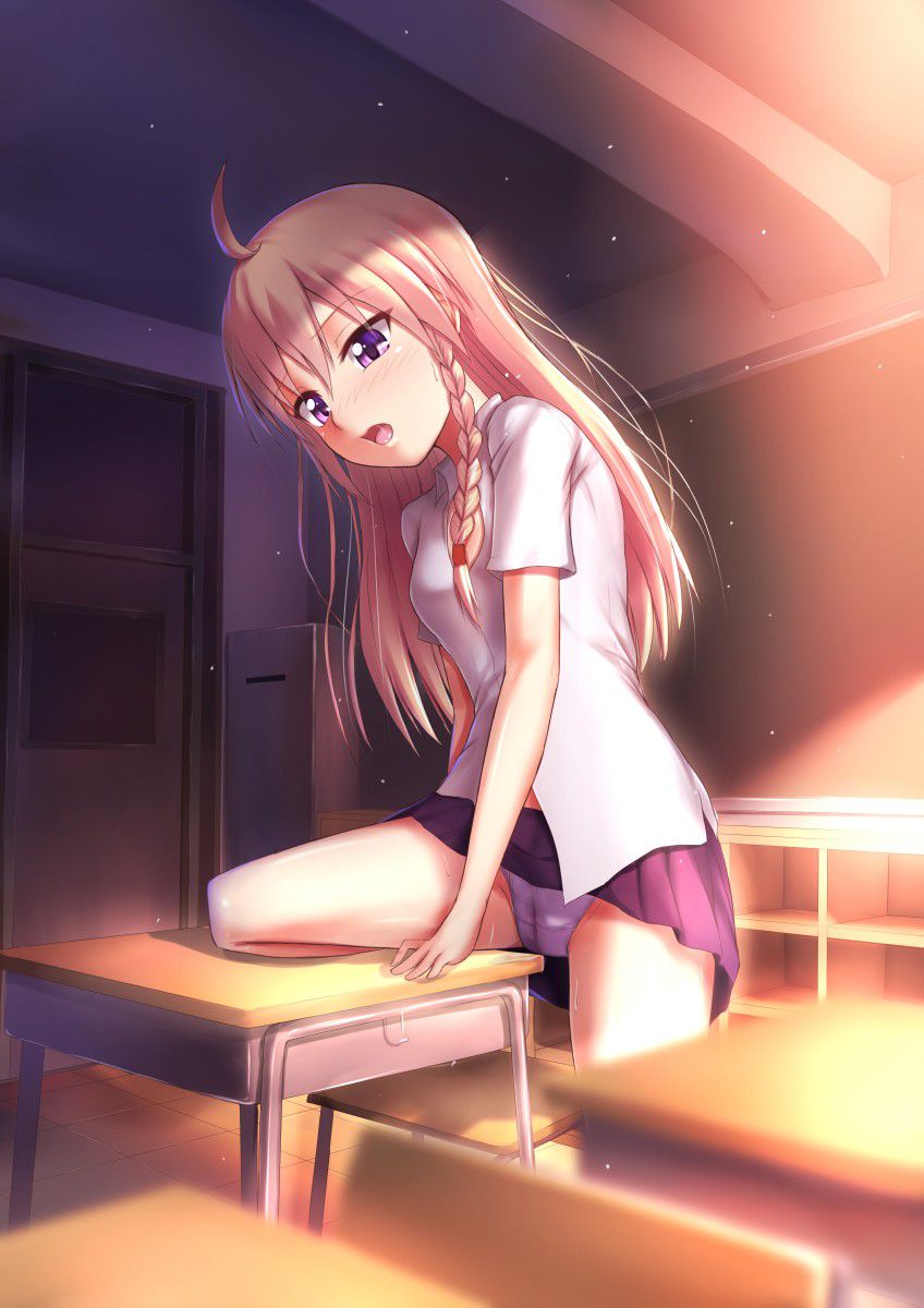 [Kaku Ona Lori Girl] Secondary erotic image of a secondary loli girl indulging in angular masturbation that she can't stand pressing her crotch against the desk 13