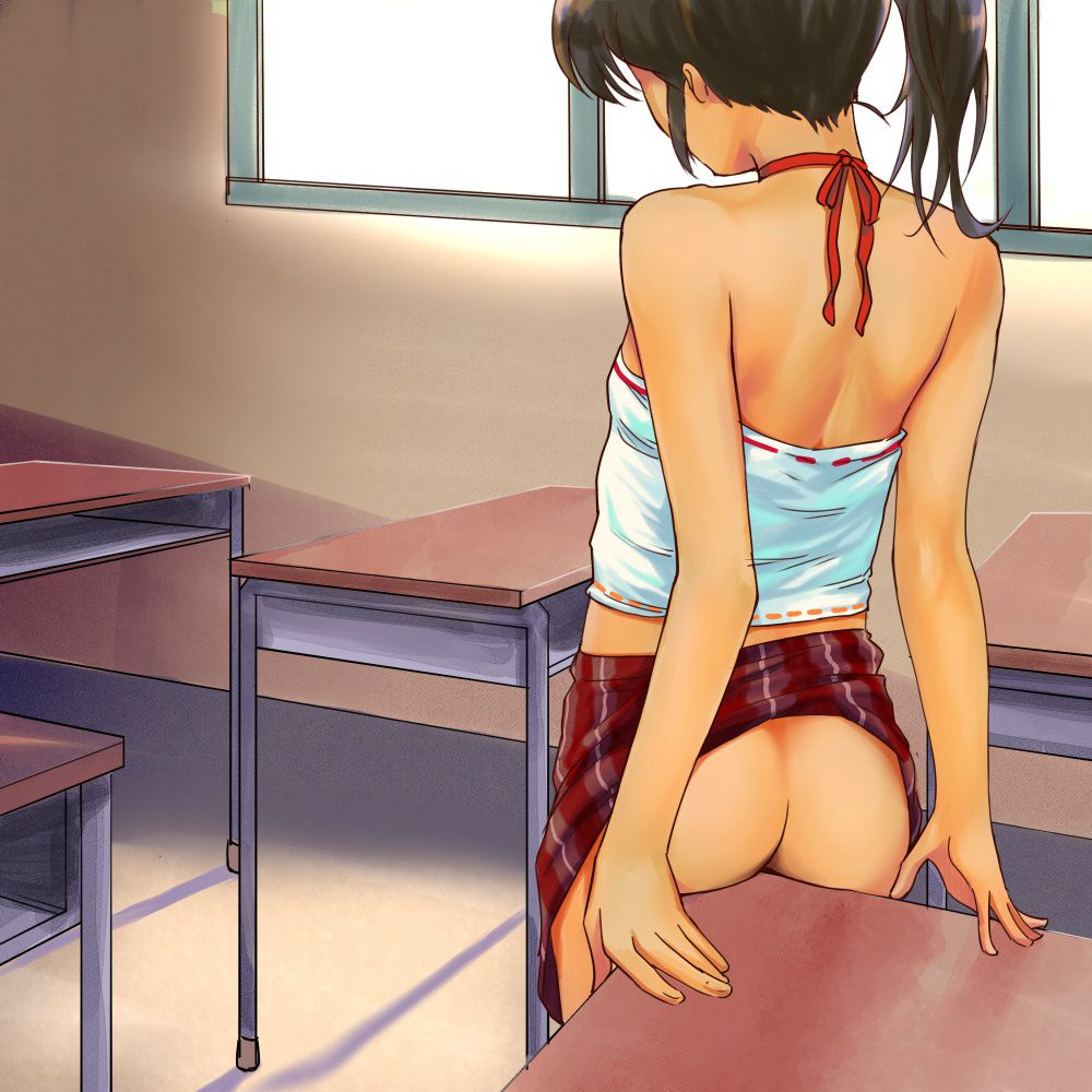 [Kaku Ona Lori Girl] Secondary erotic image of a secondary loli girl indulging in angular masturbation that she can't stand pressing her crotch against the desk 26