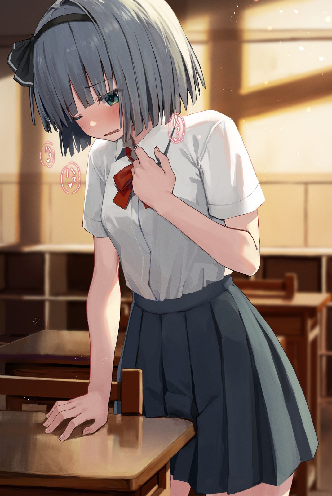 [Kaku Ona Lori Girl] Secondary erotic image of a secondary loli girl indulging in angular masturbation that she can't stand pressing her crotch against the desk 53