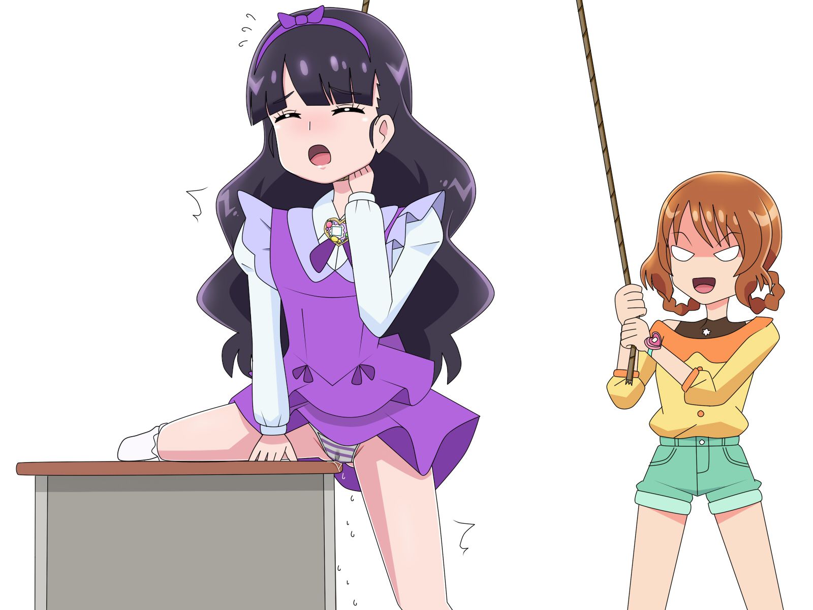 [Kaku Ona Lori Girl] Secondary erotic image of a secondary loli girl indulging in angular masturbation that she can't stand pressing her crotch against the desk 59