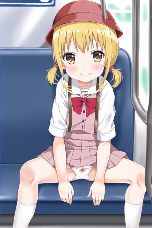 [Lolita sitting pan moro] Lolipan secondary erotic image drawn by an AI that can see the whole pants in the misbehaving sitting way of a secondary loli school girl 39