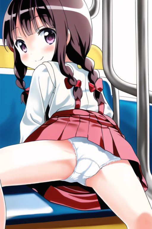 [Lolita sitting pan moro] Lolipan secondary erotic image drawn by an AI that can see the whole pants in the misbehaving sitting way of a secondary loli school girl 69