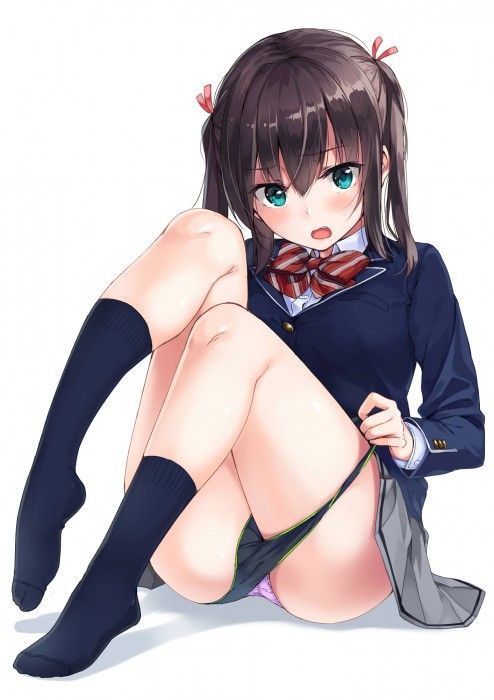 【Secondary erotic】 Here is an erotic image without hail of a girl in a uniform who wants to have sex while wearing it 1