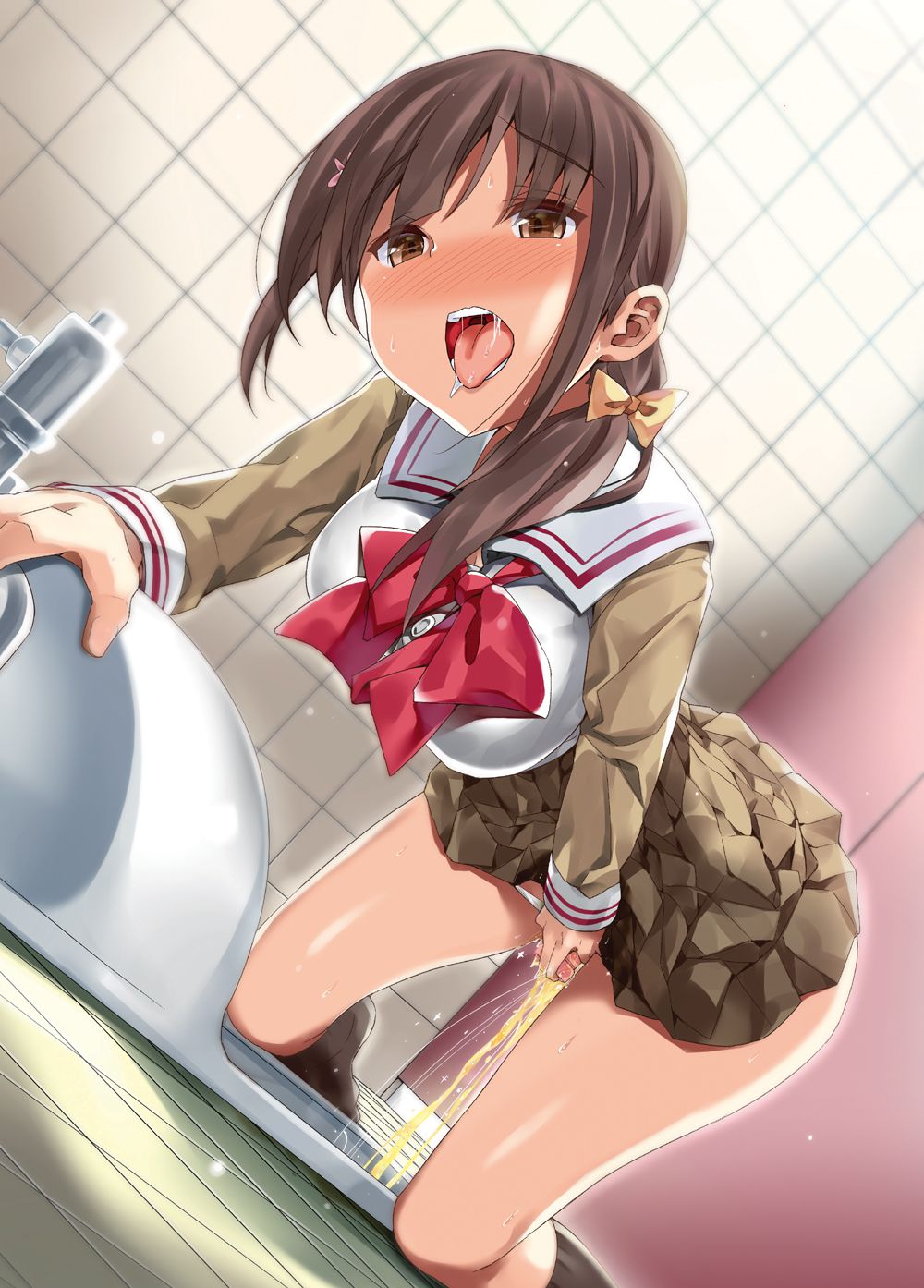 Erotic anime summary Erotic image collection of beautiful girls who are too pleasant to stop masturbation [50 sheets] 18