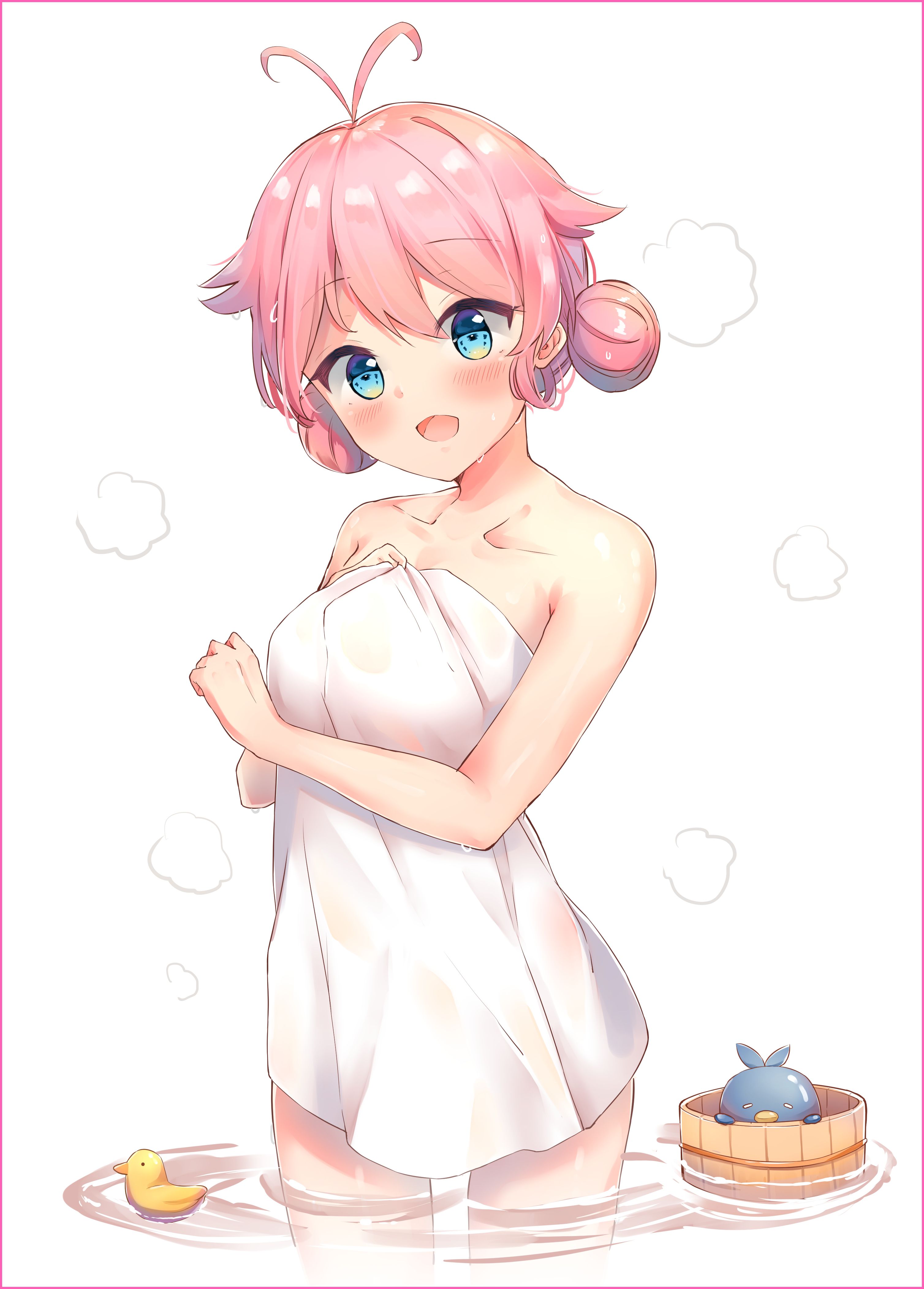 Moe illustration of bath towel 1