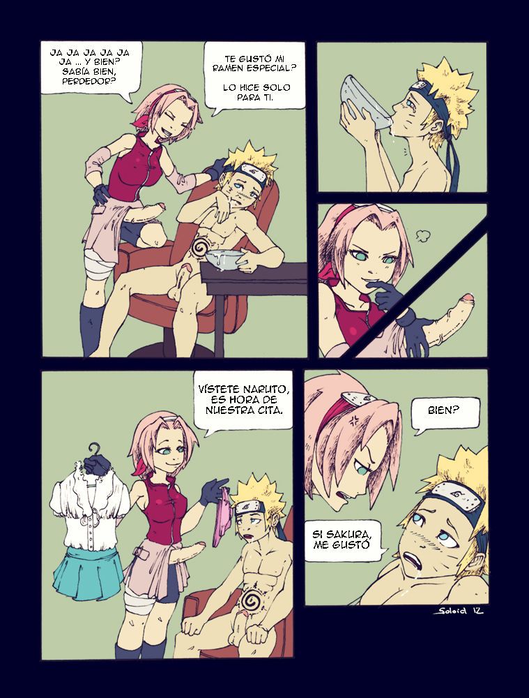 [Soloid] Naruto and Futa!Sakura Comic (Incomplete) [Spanish] 1