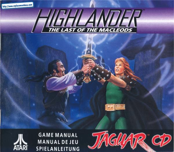 Highlander (Jaguar) Game Manual 1