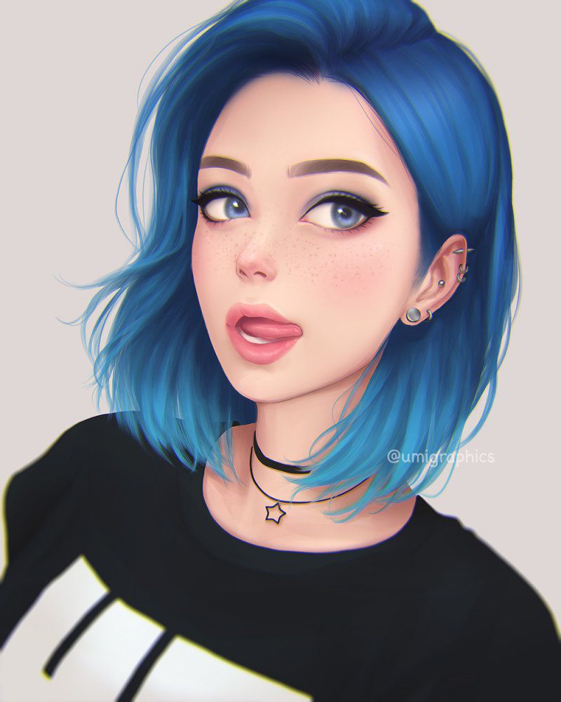 【Secondary】Blue Hair Girl Image Part 2 38
