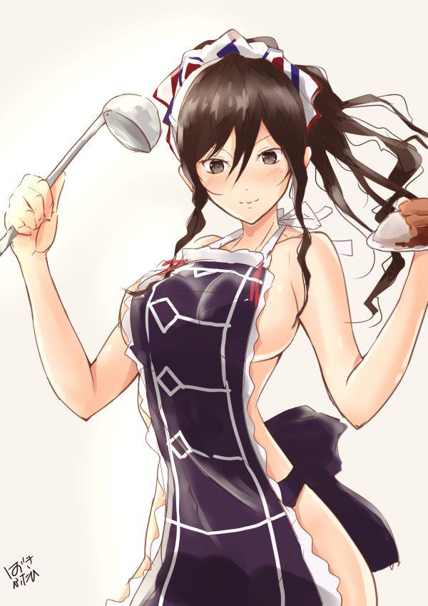 Cute two-dimensional image of naked apron. 1