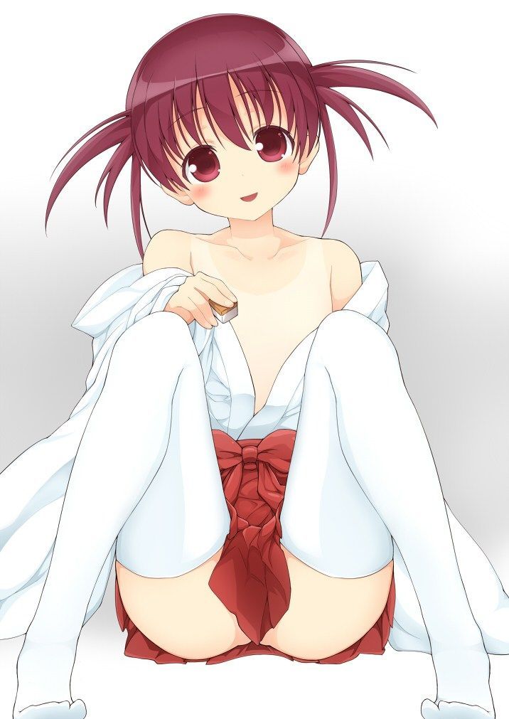 It is an erotic image of a shrine maiden! 2
