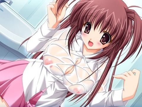 Secondary erotic girls who clothes have become transparent due to soaking wet [45 pieces] 24
