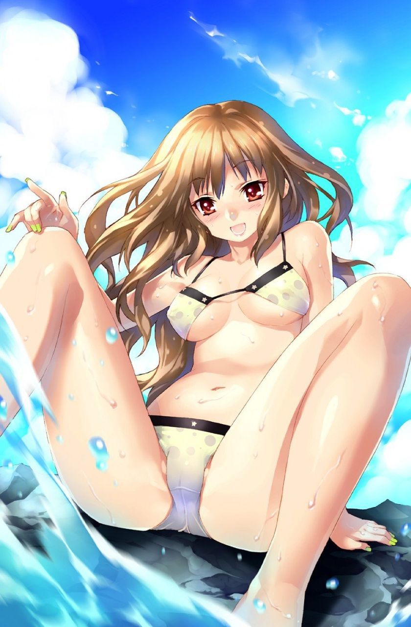 Lewd image of swimsuit with little cloth area I want to expose important parts by shifting the swimsuit 5