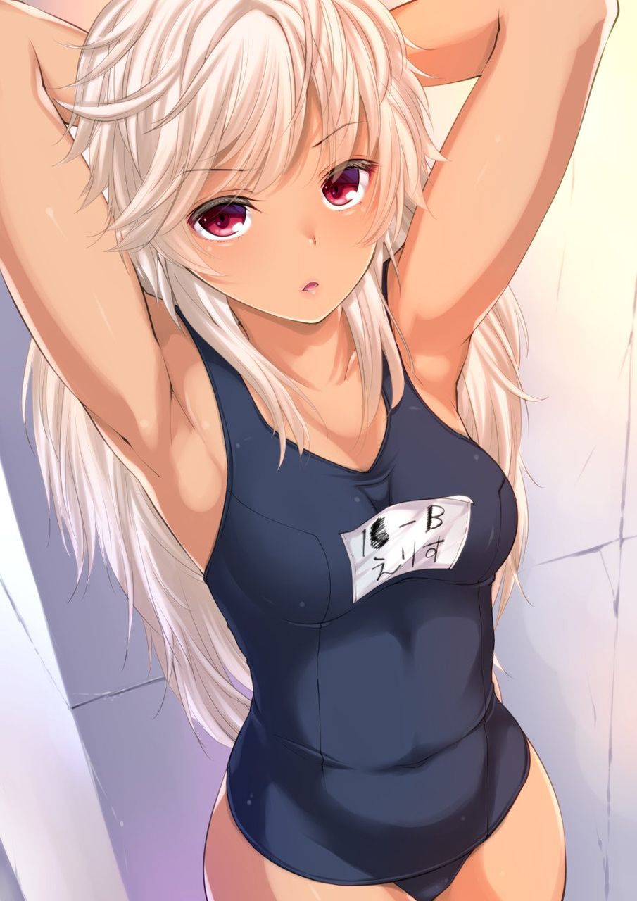 Erotic image of "silver hair brown skin" that is strangely matched even if it exists only in anime and manga 66