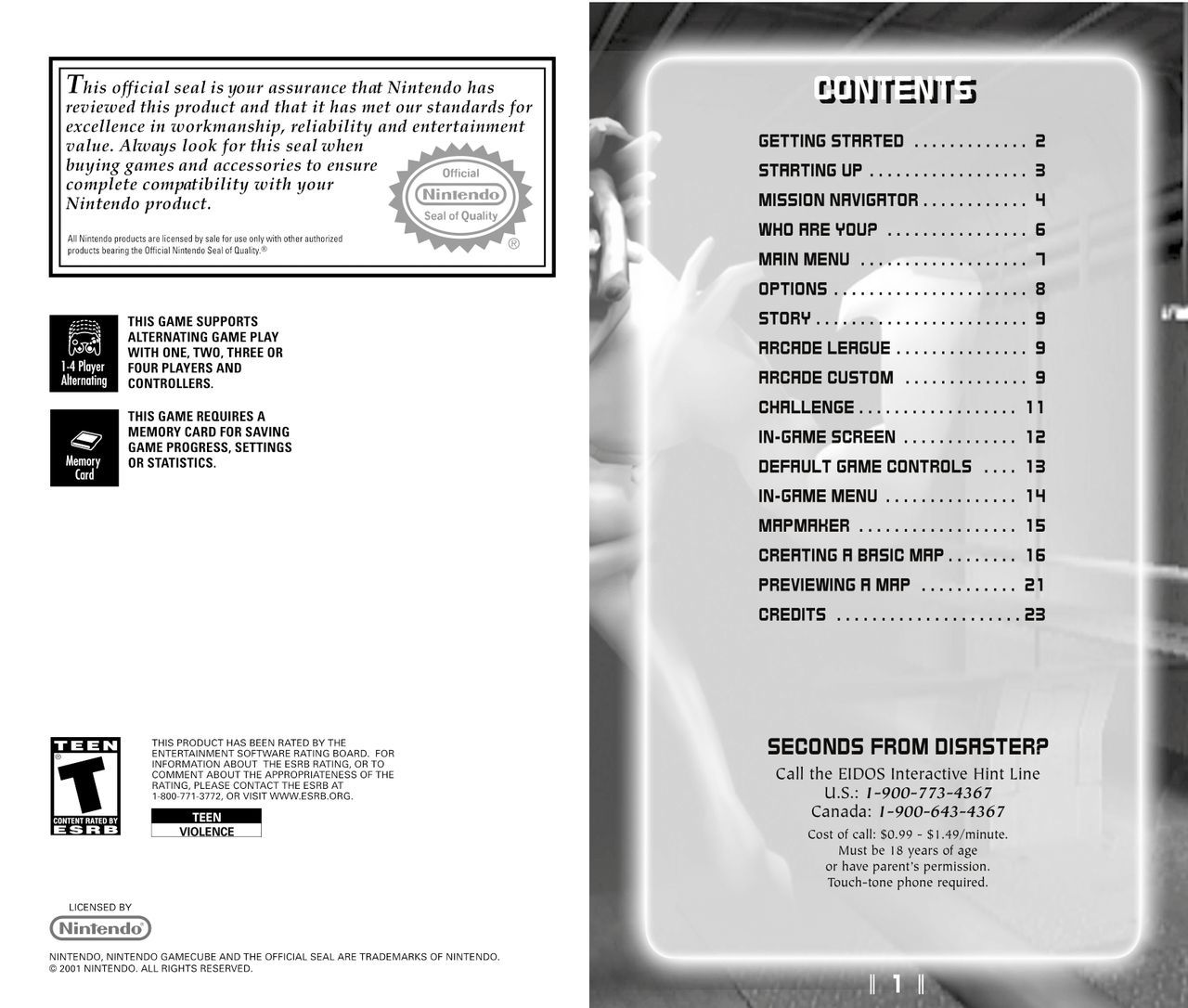 TimeSplitters 2 (GameCube) Game Manual 3