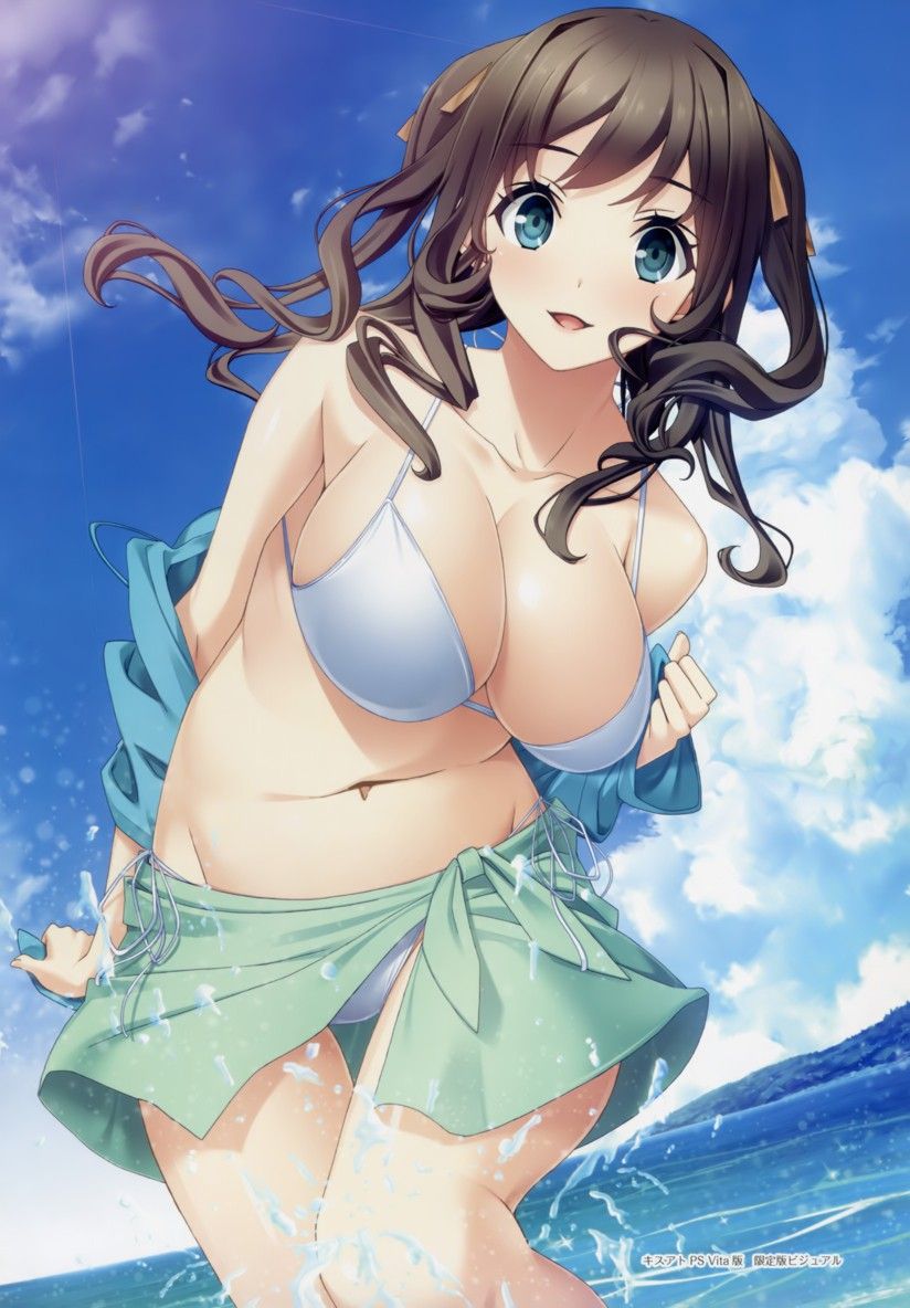 Busty beautiful girl image wearing a 2D bikini 6 5