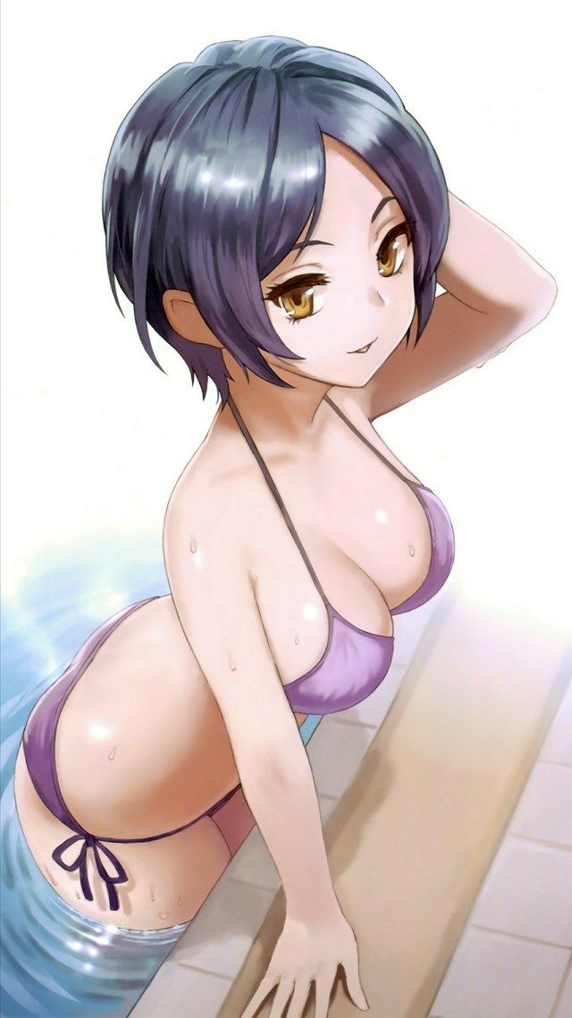 Busty beautiful girl image wearing a 2D bikini 6 7