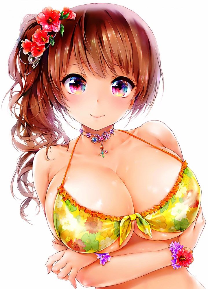 Busty beautiful girl image wearing a 2D bikini 7 1