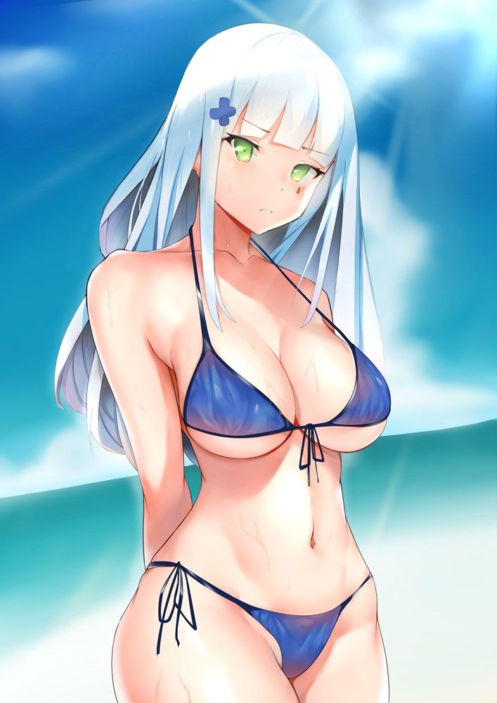 Busty beautiful girl image wearing a 2D bikini 7 3