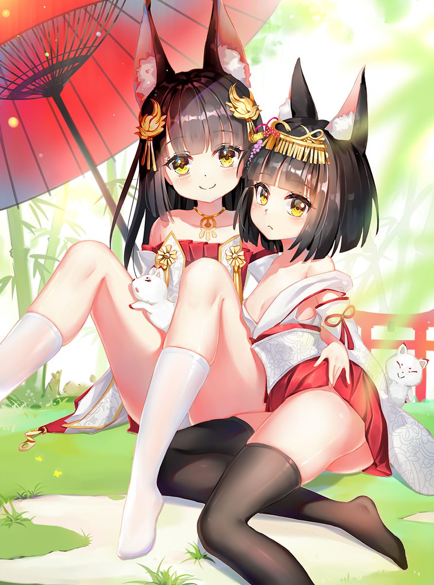 【Mutsu-chan (Azulen)】Secondary erotic image of Azur Lane's black-haired short heavy cherry blossom loli priestess sister ship Mutsu-chan 13