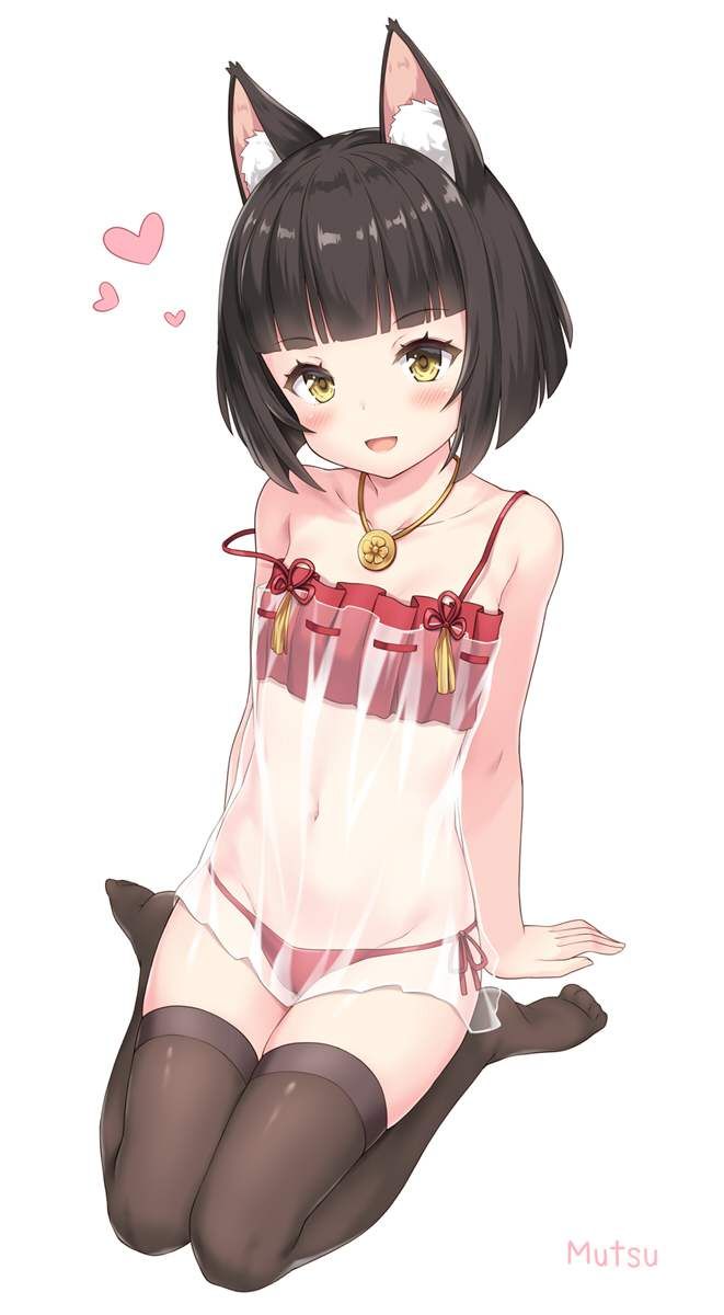 【Mutsu-chan (Azulen)】Secondary erotic image of Azur Lane's black-haired short heavy cherry blossom loli priestess sister ship Mutsu-chan 2