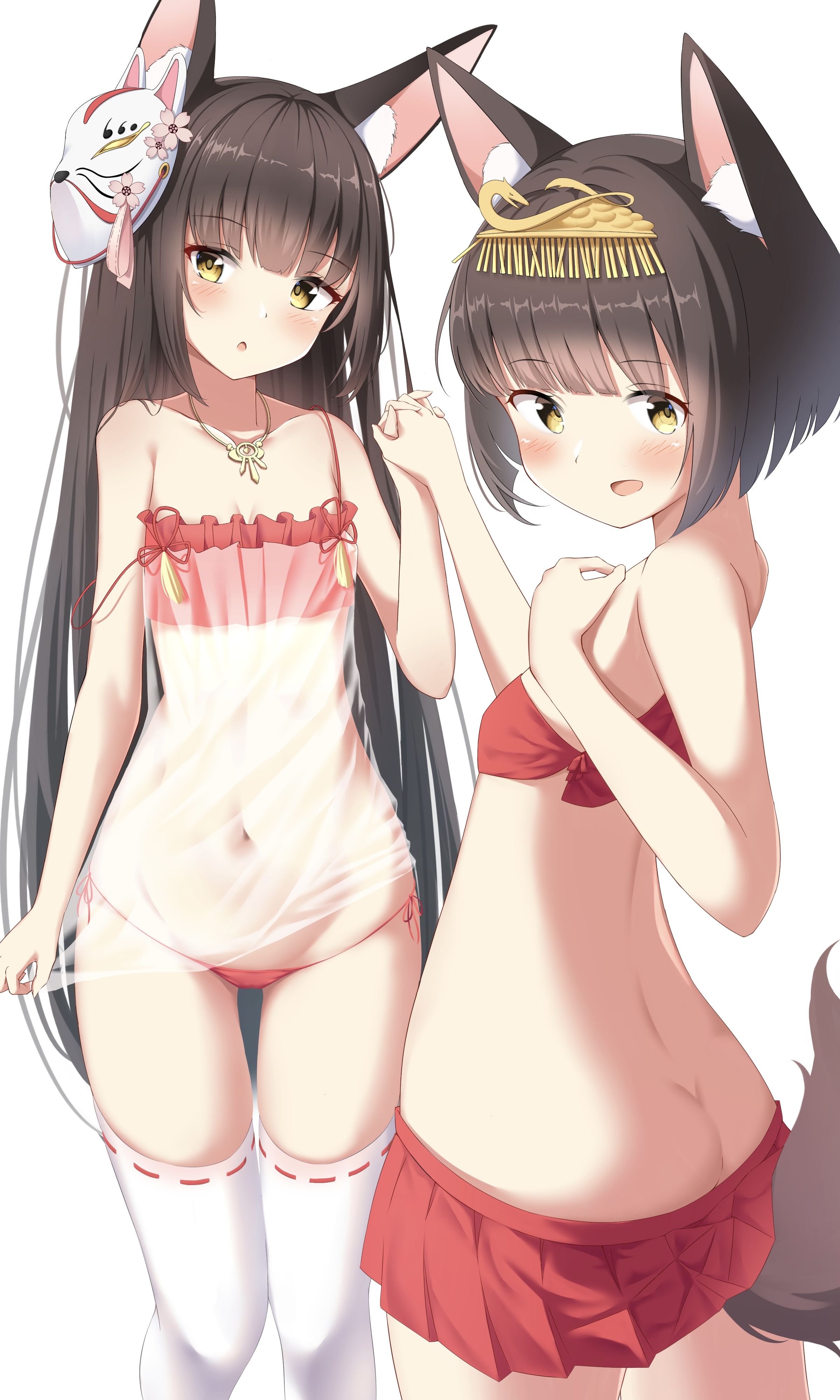 【Mutsu-chan (Azulen)】Secondary erotic image of Azur Lane's black-haired short heavy cherry blossom loli priestess sister ship Mutsu-chan 20