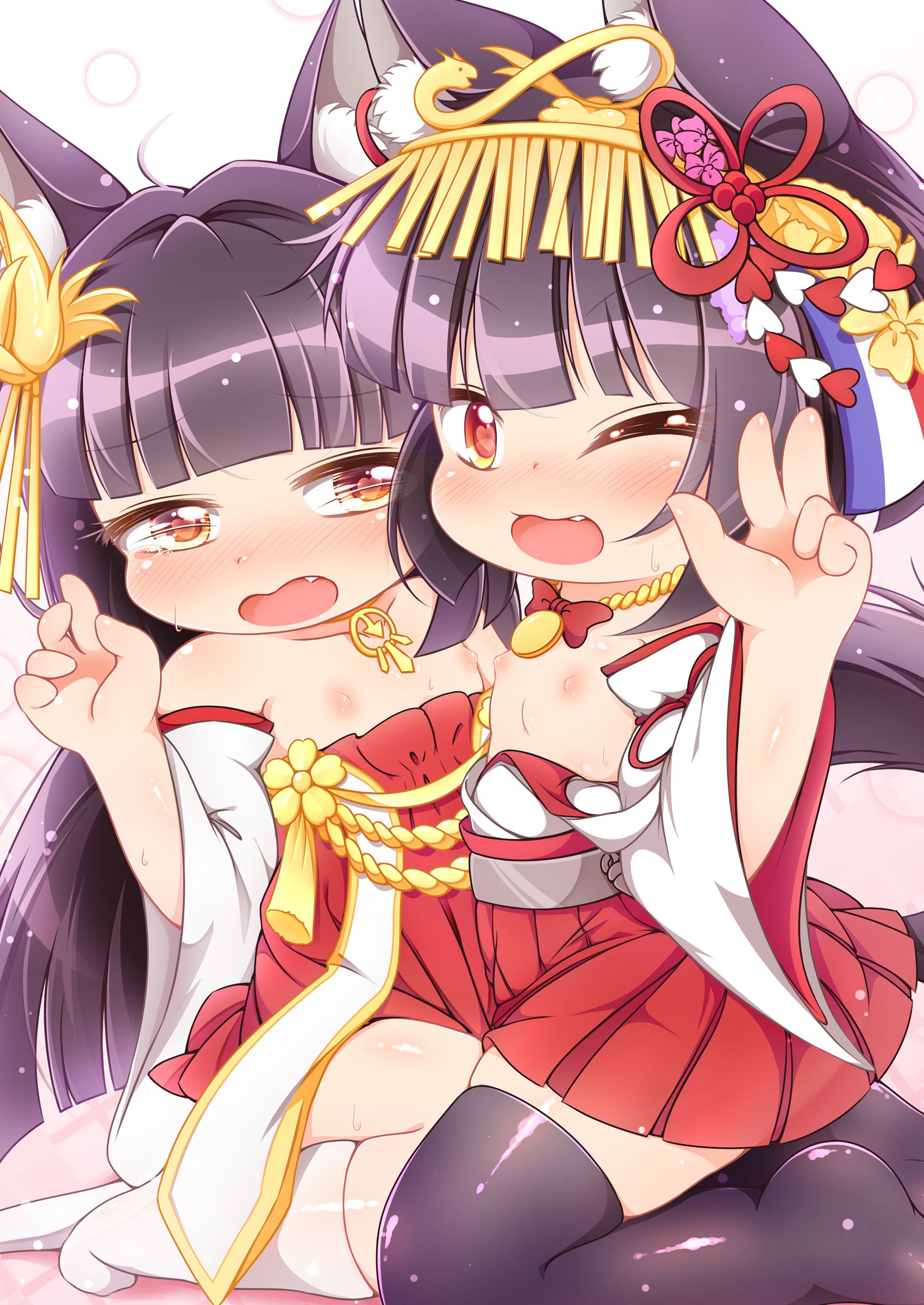 【Mutsu-chan (Azulen)】Secondary erotic image of Azur Lane's black-haired short heavy cherry blossom loli priestess sister ship Mutsu-chan 27