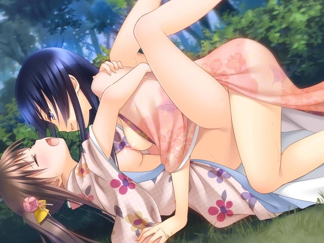 Erotic anime summary: Beautiful girls and beautiful girls who are blue that open sex seems to be pleasant [secondary erotic] 16