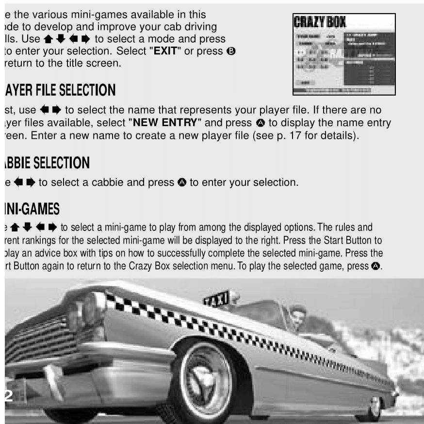 Crazy Taxi (DreamCast) Game Manual 12