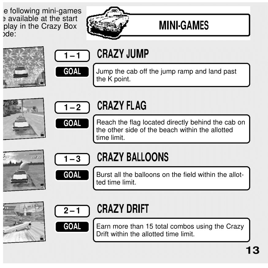 Crazy Taxi (DreamCast) Game Manual 13