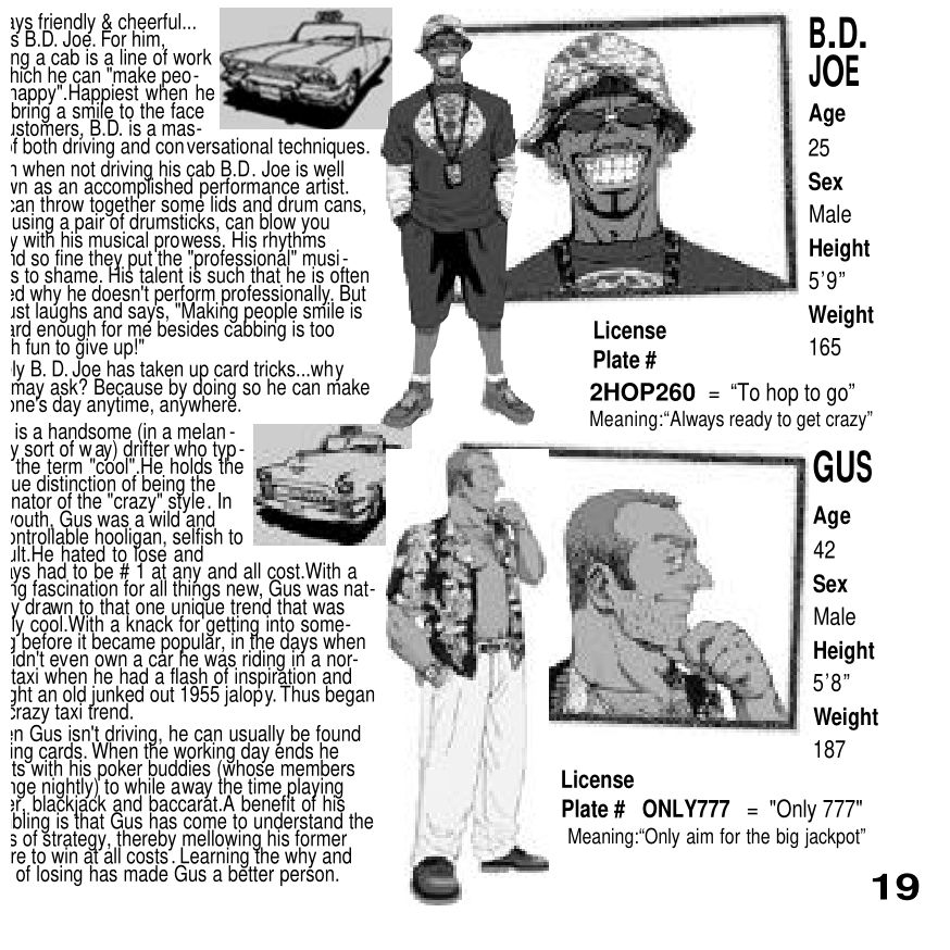 Crazy Taxi (DreamCast) Game Manual 19