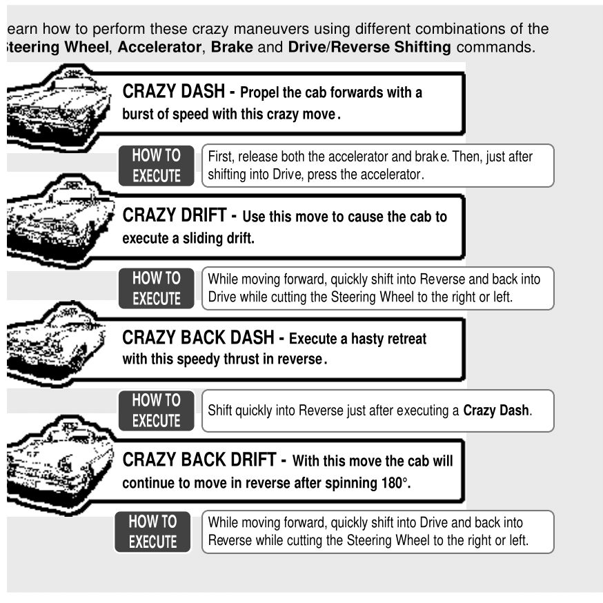 Crazy Taxi (DreamCast) Game Manual 4