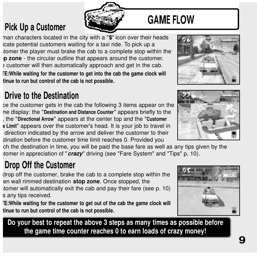 Crazy Taxi (DreamCast) Game Manual 9