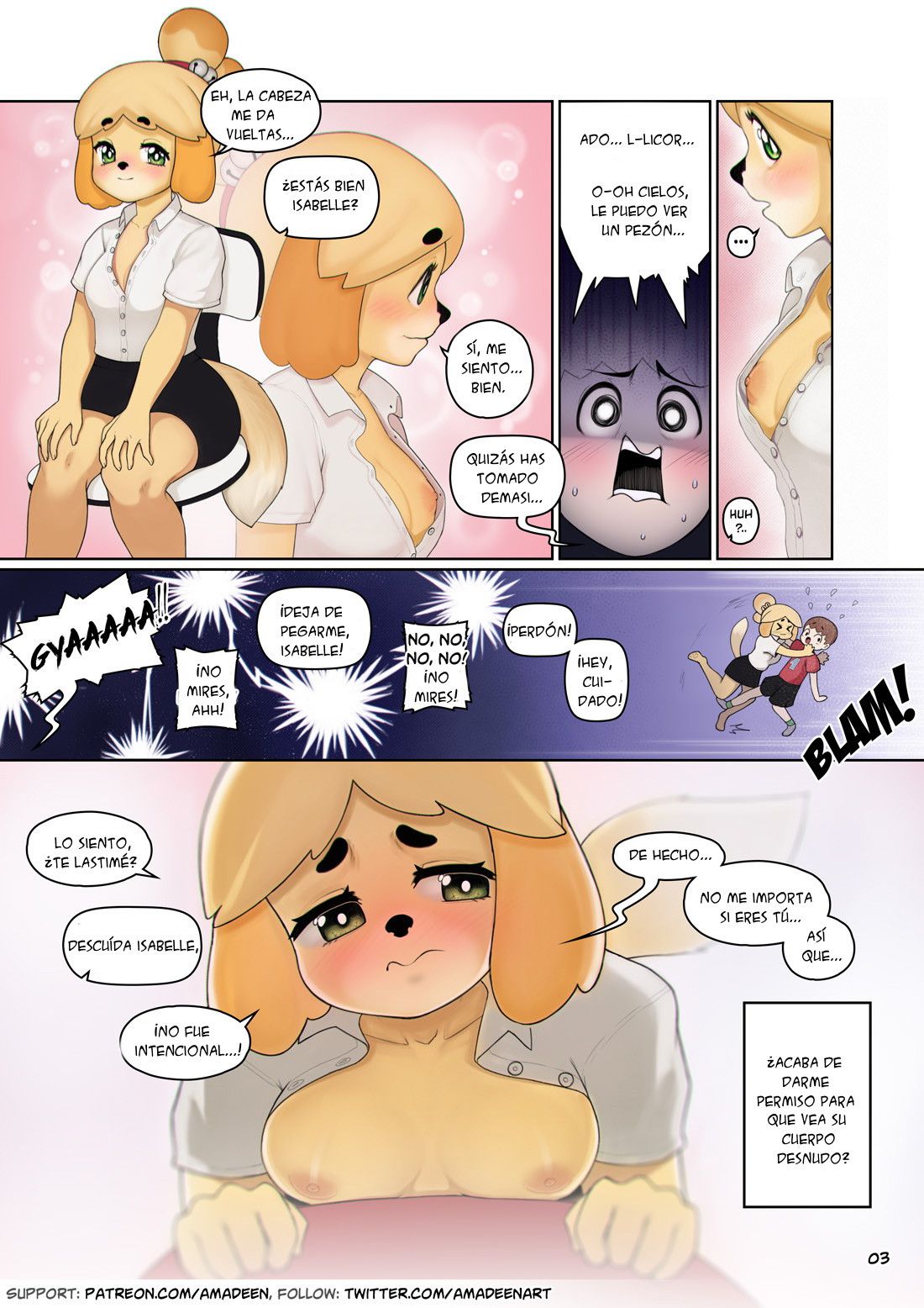 [Amadeen] Isabelle's Lunch Incident (Animal Crossing) [Spanish] 5