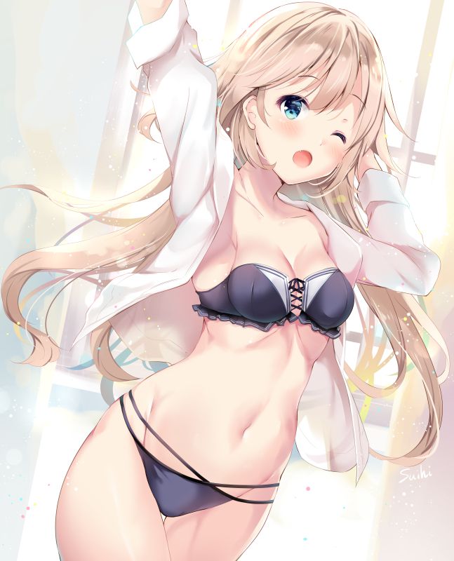 Erotic anime summary Erotic images of beautiful girls wearing sexy black underwear [50 pieces] 1