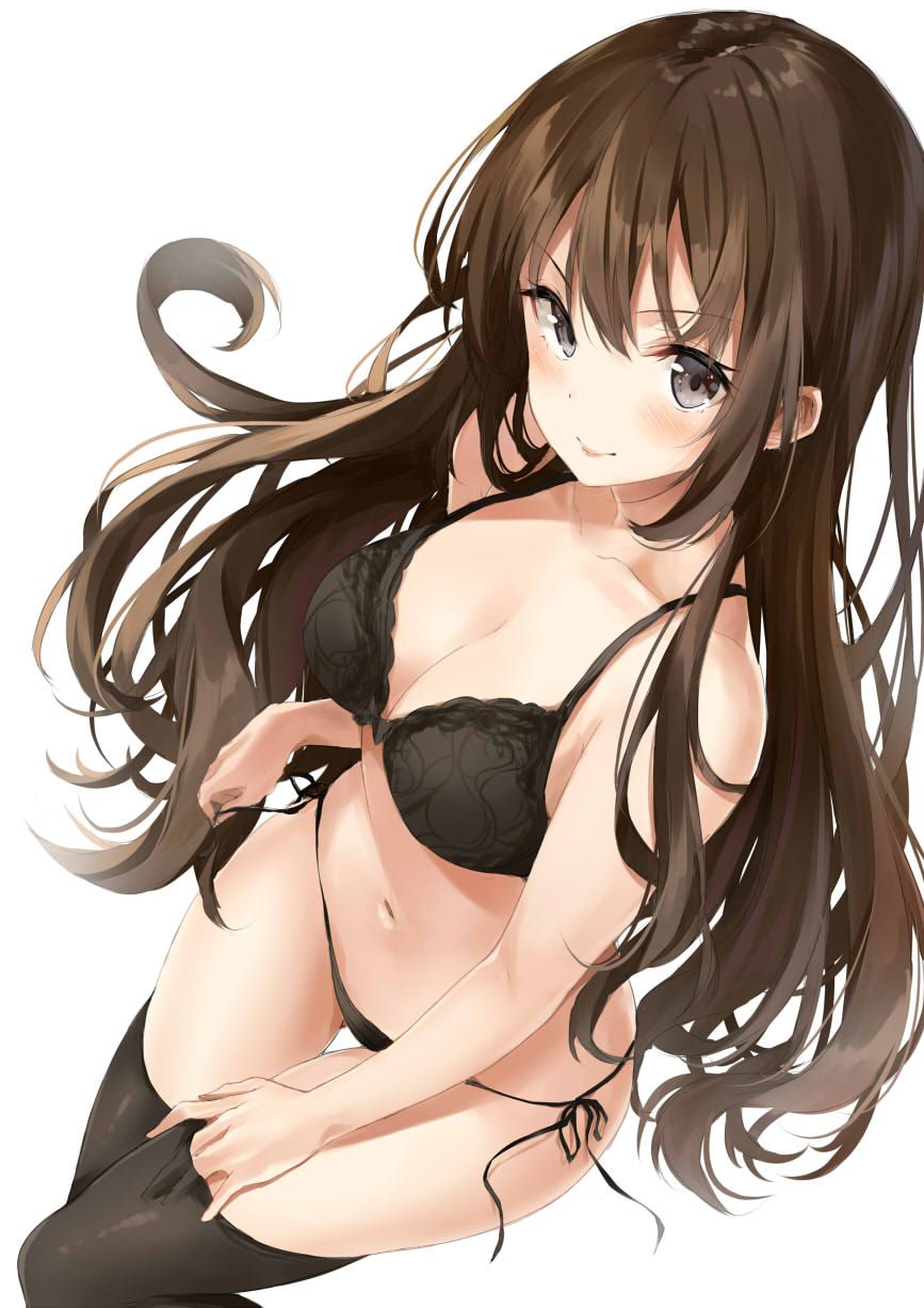 Erotic anime summary Erotic images of beautiful girls wearing sexy black underwear [50 pieces] 23