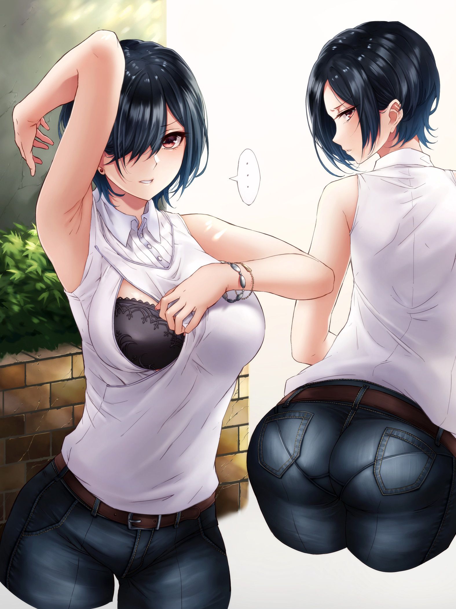 Erotic anime summary Erotic images of beautiful girls wearing sexy black underwear [50 pieces] 43