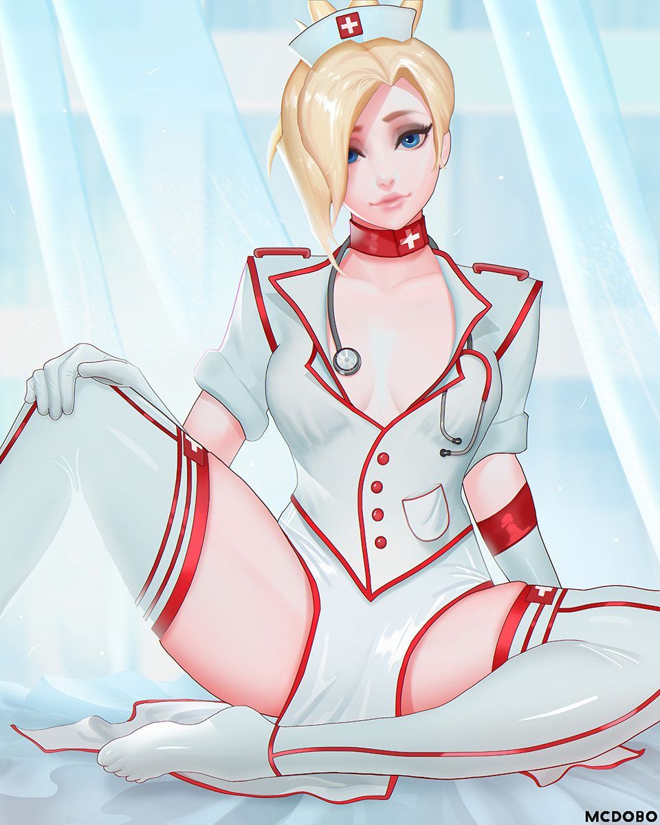 Nurse 2D erotic image that you want to be hospitalized for life if there is a hospital with such an angel 3