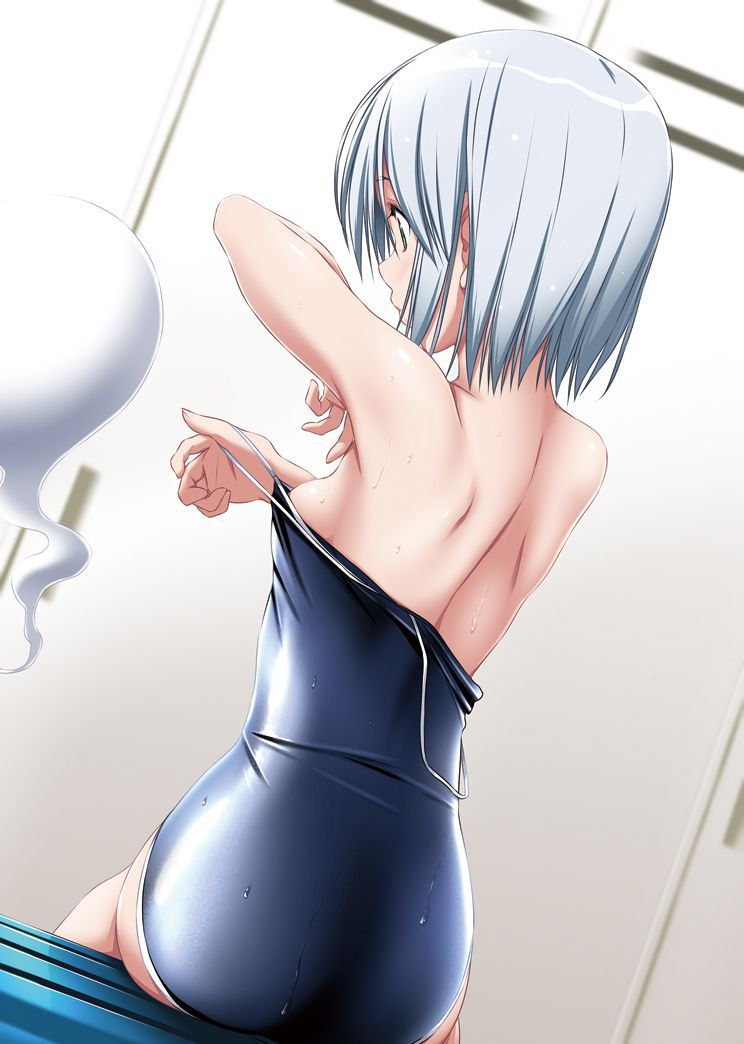 Two-dimensional erotic image of a girl who is too big for a sukusui figure 19