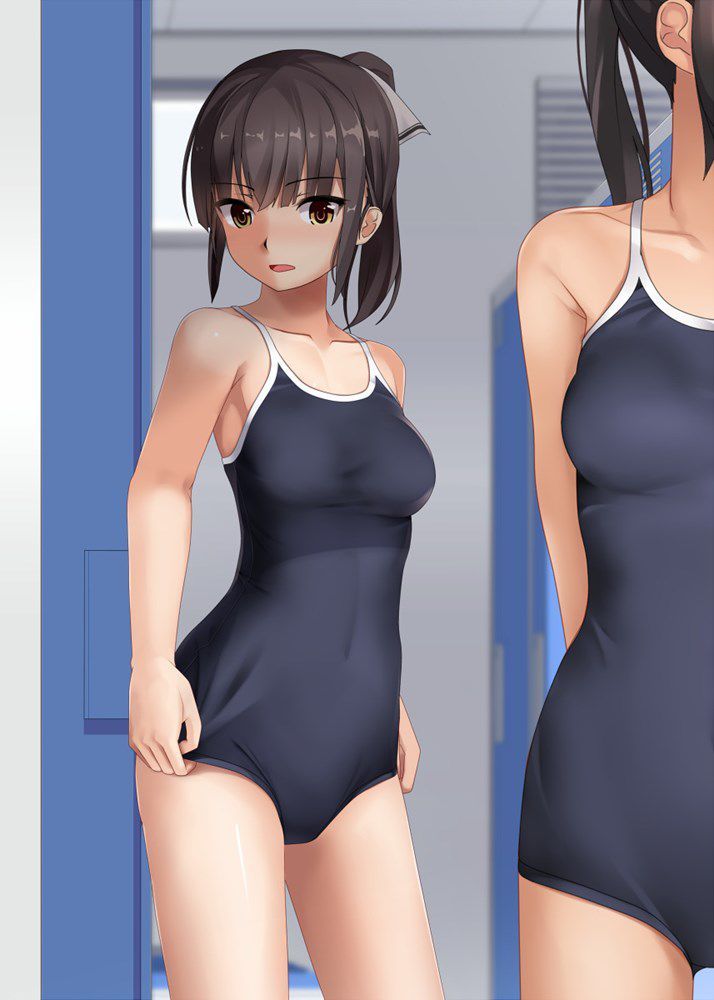 Two-dimensional erotic image of a girl who is too big for a sukusui figure 2