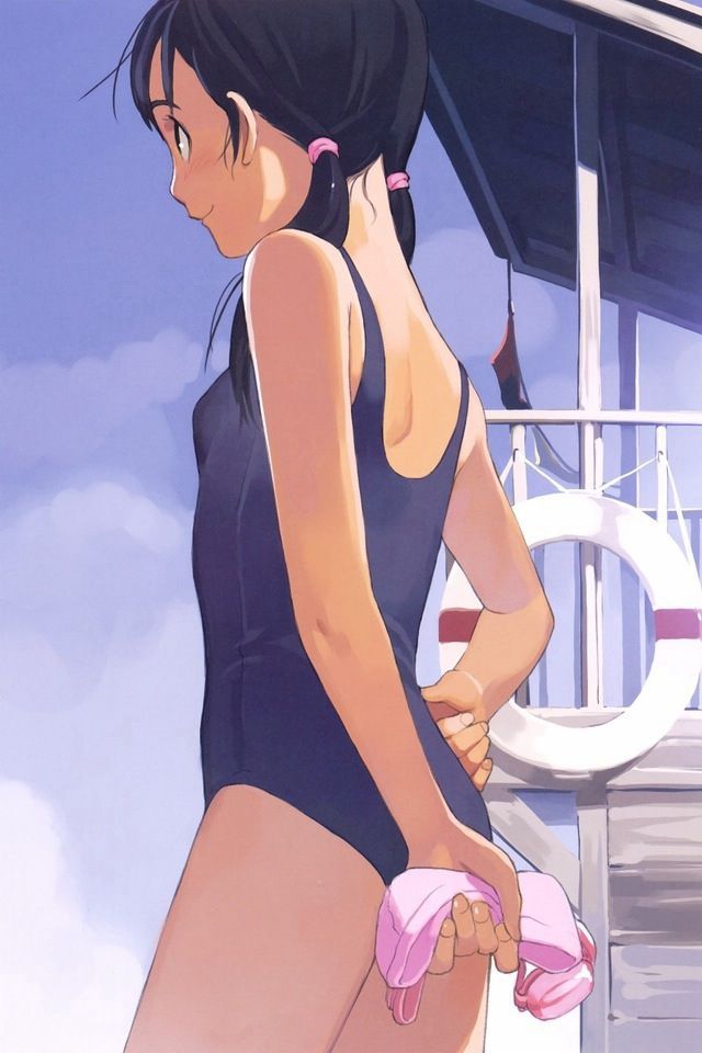 Two-dimensional erotic image of a girl who is too big for a sukusui figure 27