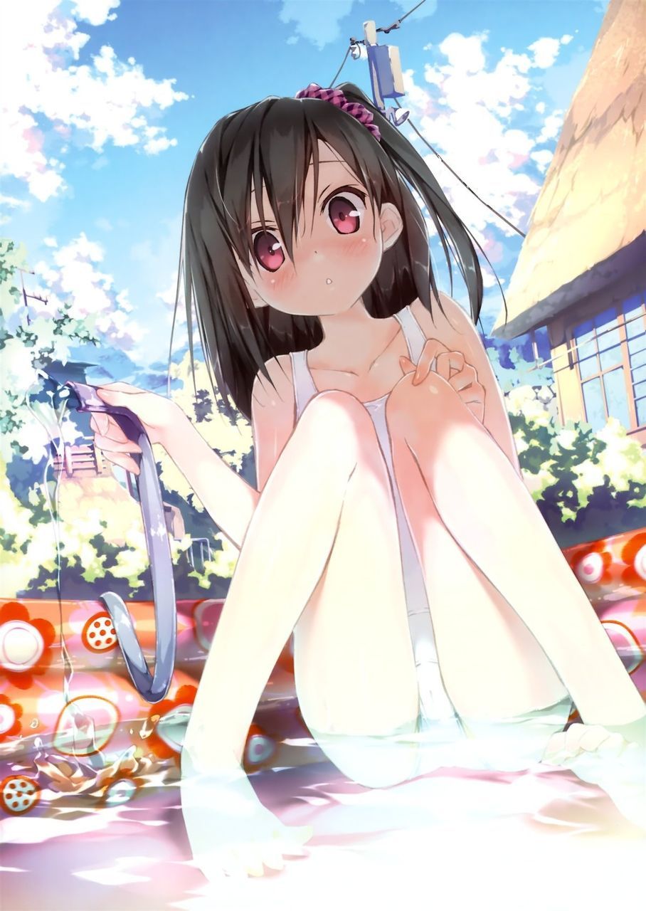 Two-dimensional erotic image of a girl who is too big for a sukusui figure 5