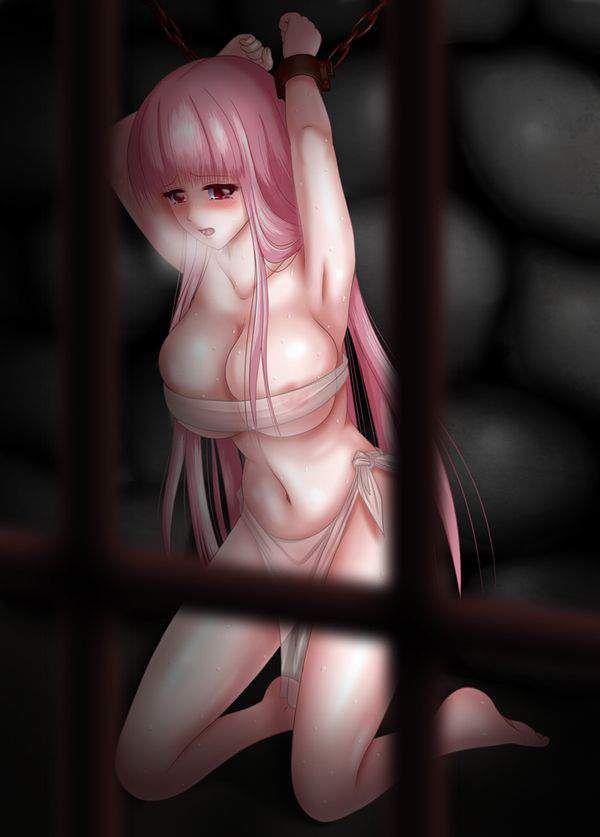 Secondary erotic erotic image of a girl who is restrained both arms overhead and exposes lewd uki 2