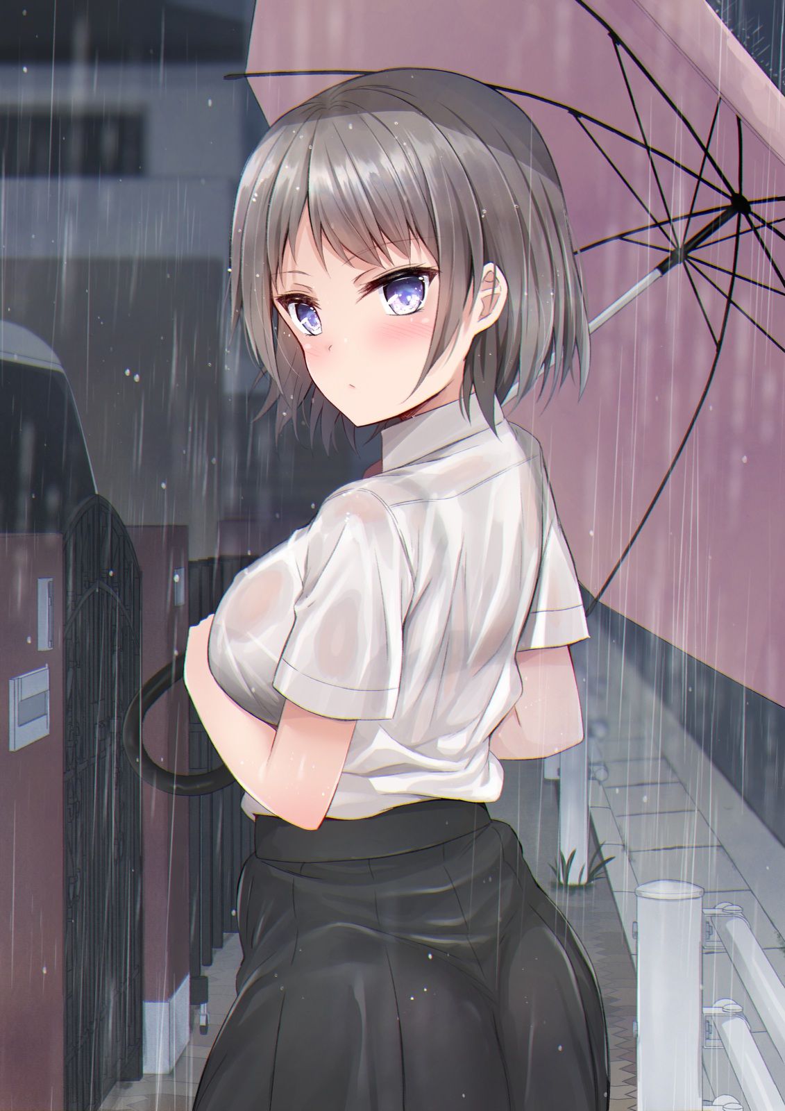 Rainy season Banzai! A girl who is wet in the rain and her clothes are transparent! Part 12 12