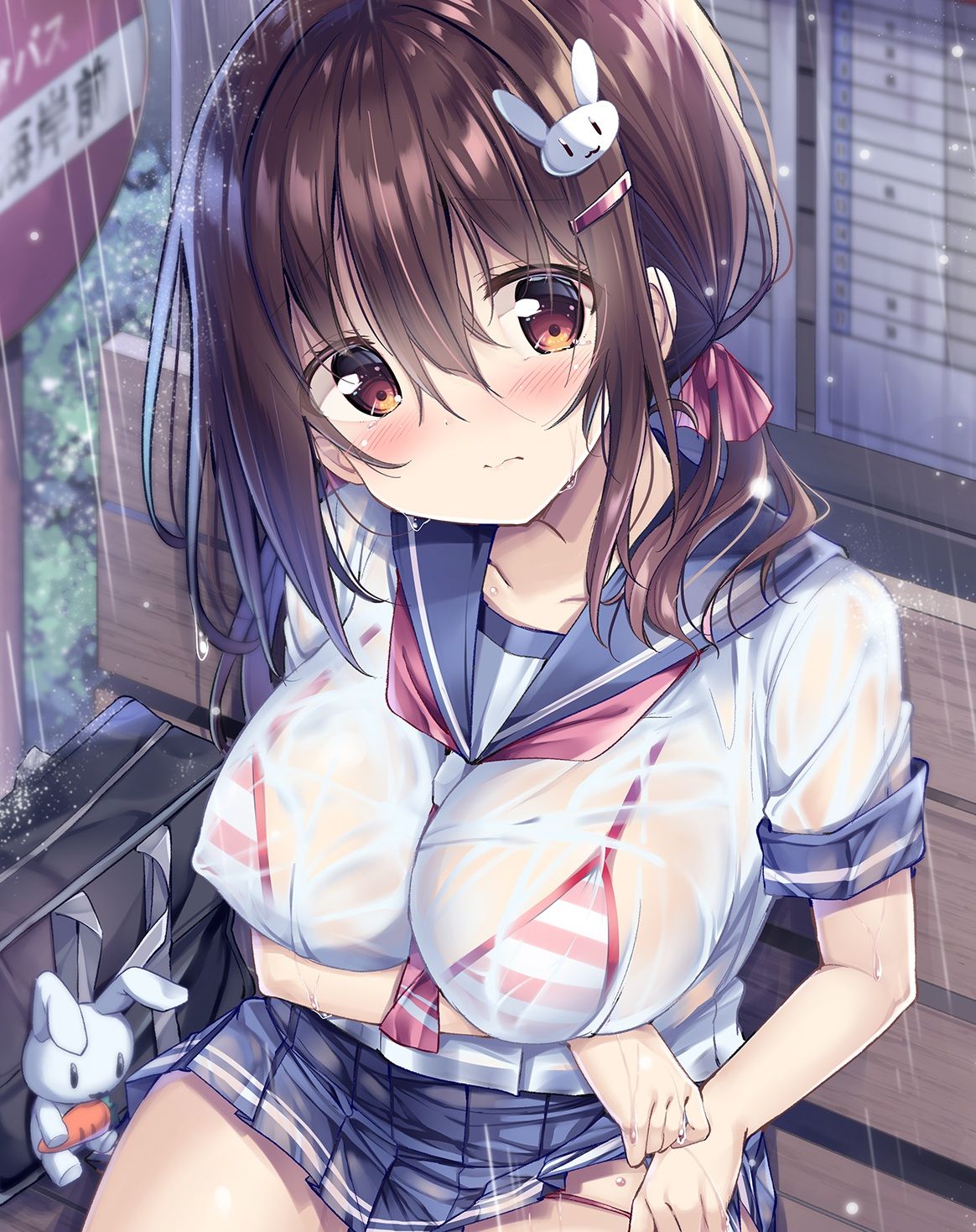 Rainy season Banzai! A girl who is wet in the rain and her clothes are transparent! Part 12 2