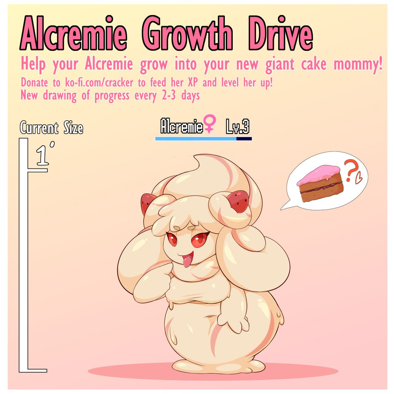 (ChristmasCracker) Alcremie Growth Drive! 2