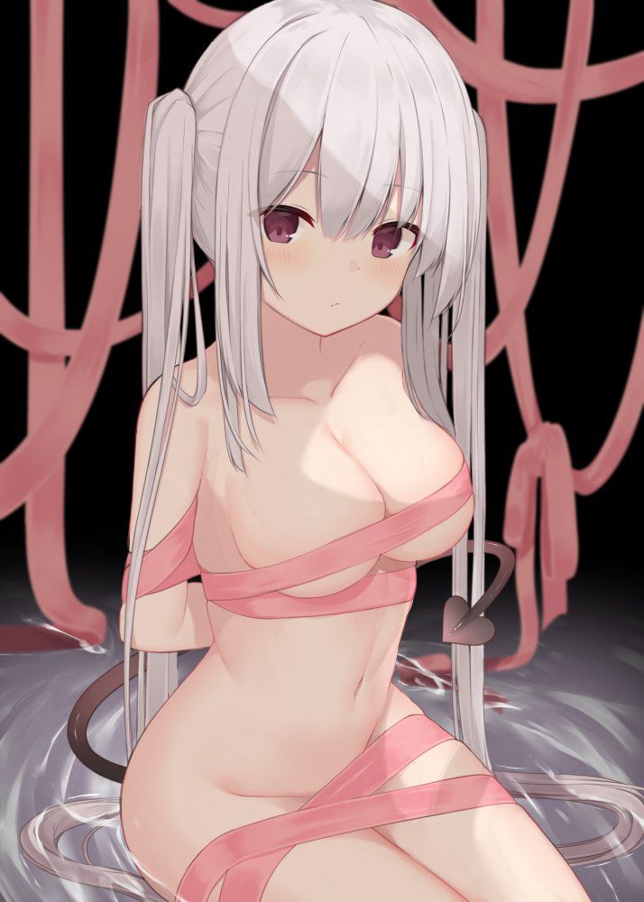 I want an erotic image with silver hair! 1