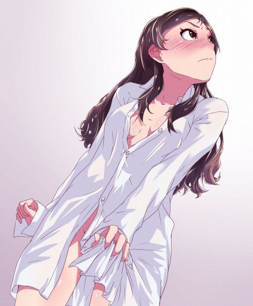 【Secondary erotic】 Erotic image of a girl who can see and thighs in a naked shirt is here 3