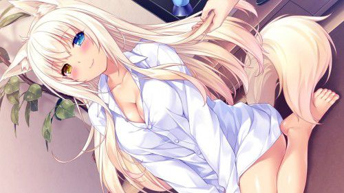 【Secondary erotic】 Erotic image of a girl who can see and thighs in a naked shirt is here 5