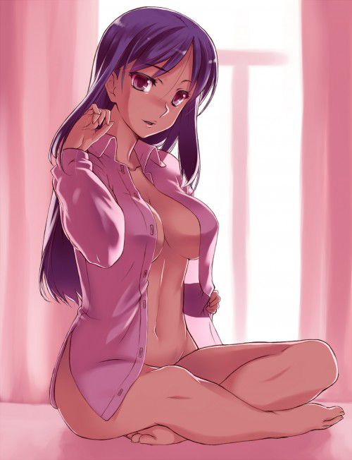 【Secondary erotic】 Erotic image of a girl who can see and thighs in a naked shirt is here 6