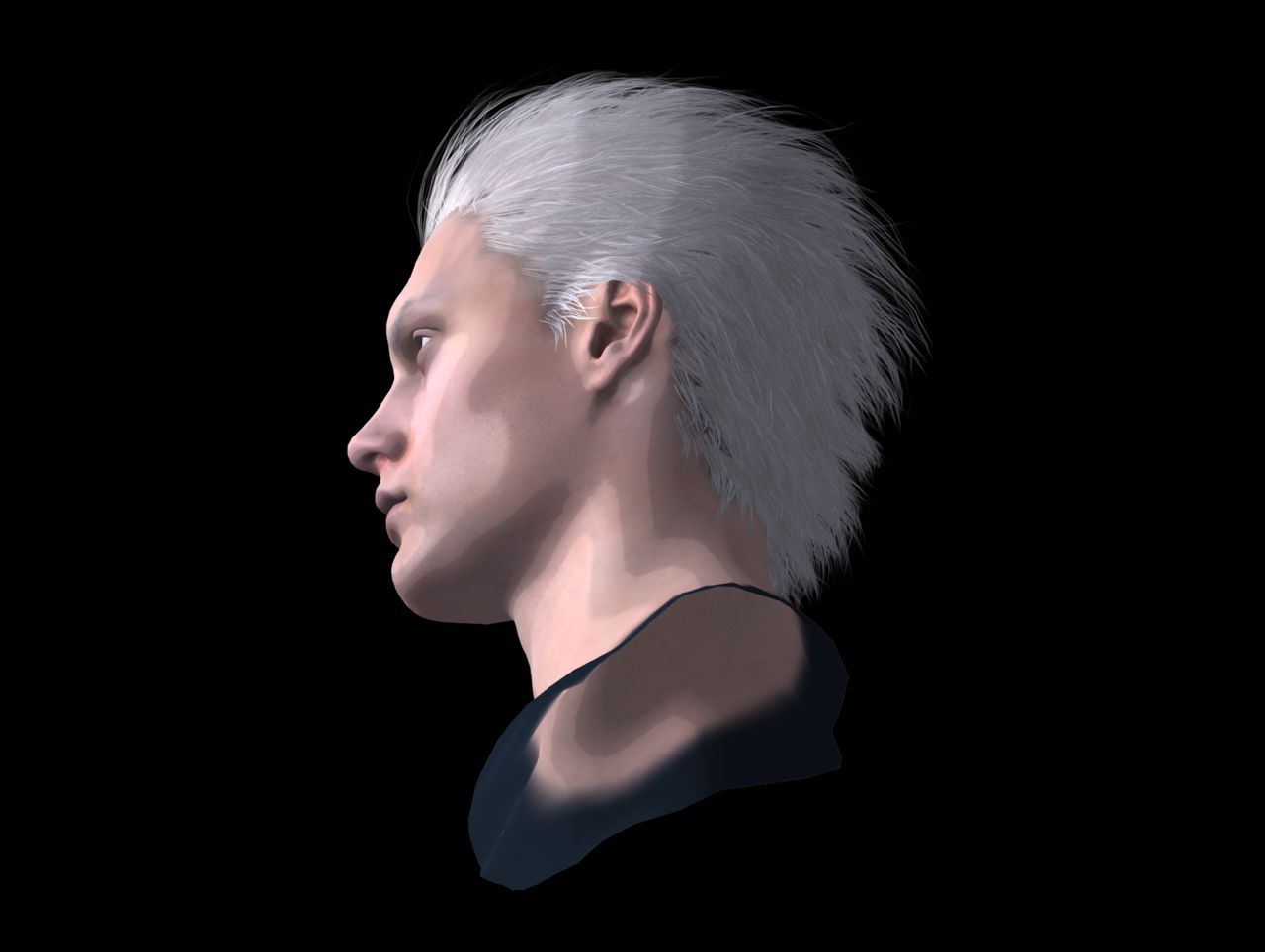 [J.A.] DMC5 | Vergil Head Reference PNG 16